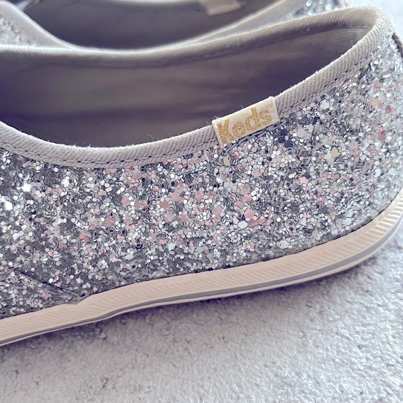 Kate Spade Silver Glitter Sneakers - Picture 6 of 9